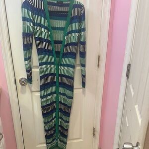 Striped Long Cardigan